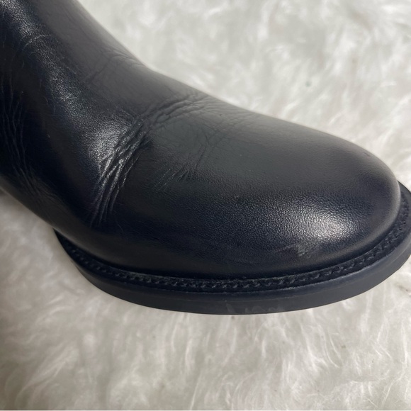 Tory Burch Riding Boots Tenley in Black Leather and Suede Size 5.5 - Picture 15 of 17